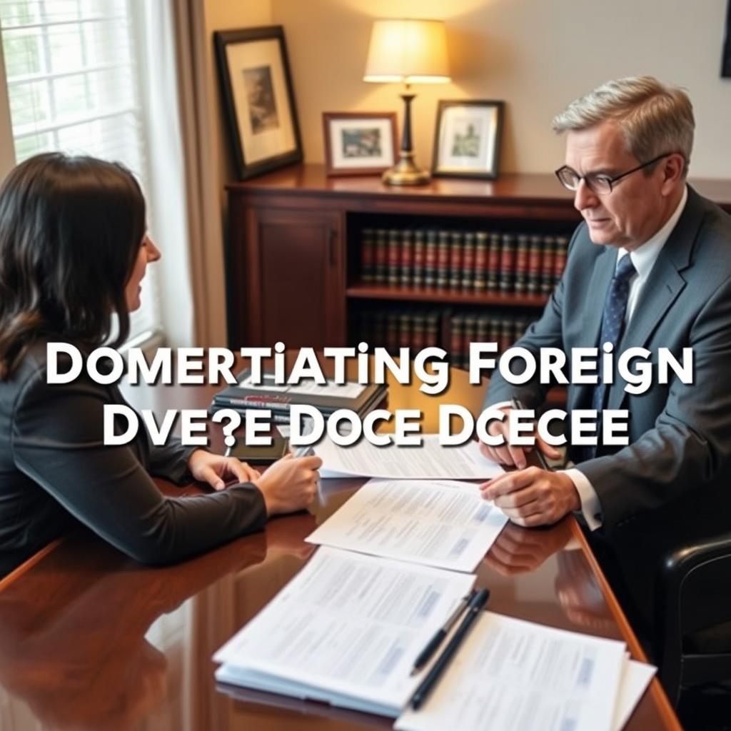 Domesticating Foreign Divorce Decree Lawyer Fluvanna County, VA